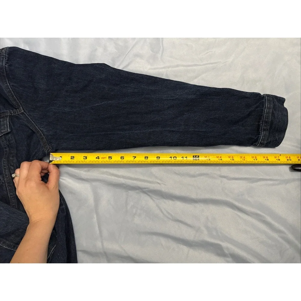 Banana Republic Denim Trucker Jacket Men's XL Blue Dark Wash Button Front